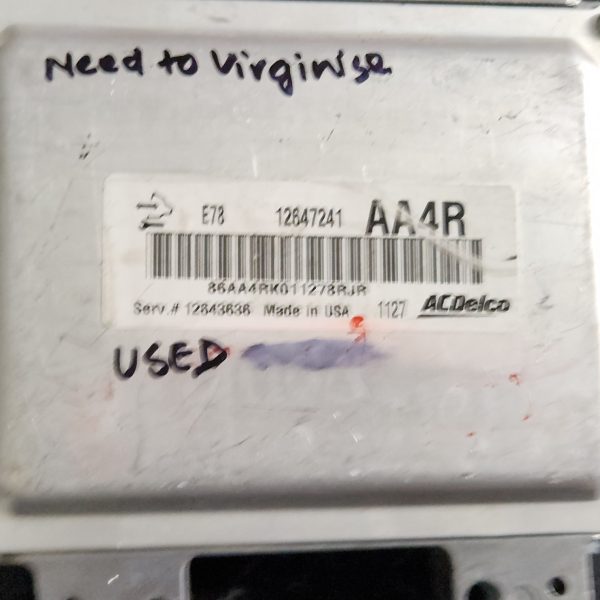 Virginised USED OEM Holden Cruze JH 1.4L Turbo Petrol ECU | Delco E78 12647241 AA4R SERVICE 12643636