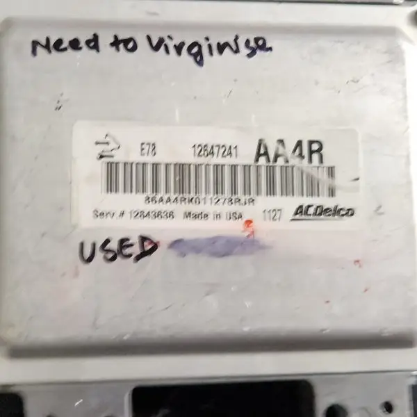 Virginised USED OEM Holden Cruze JH 1.4L Turbo Petrol ECU | Delco E78 12647241 AA4R SERVICE 12643636